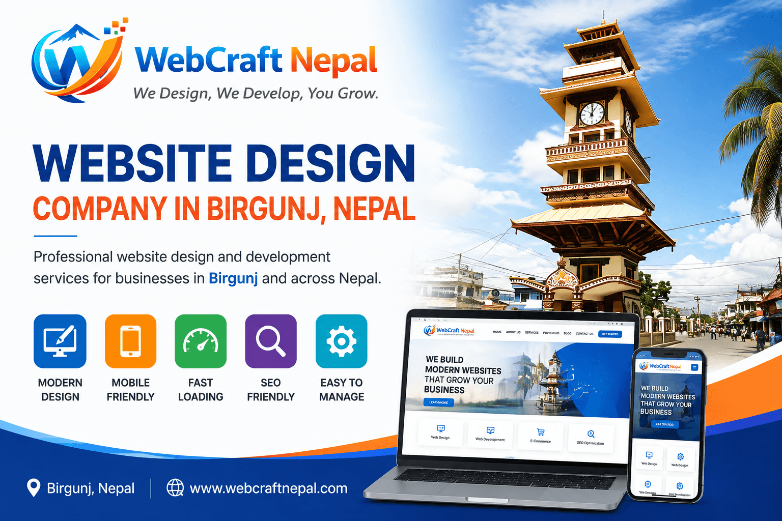 Website Design Company in Birgunj Nepal | Web Craft Nepal